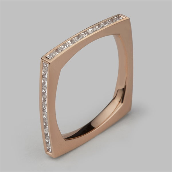 Bright Light Eternity in 9ct Rose Gold with Diamond, Size M1/2