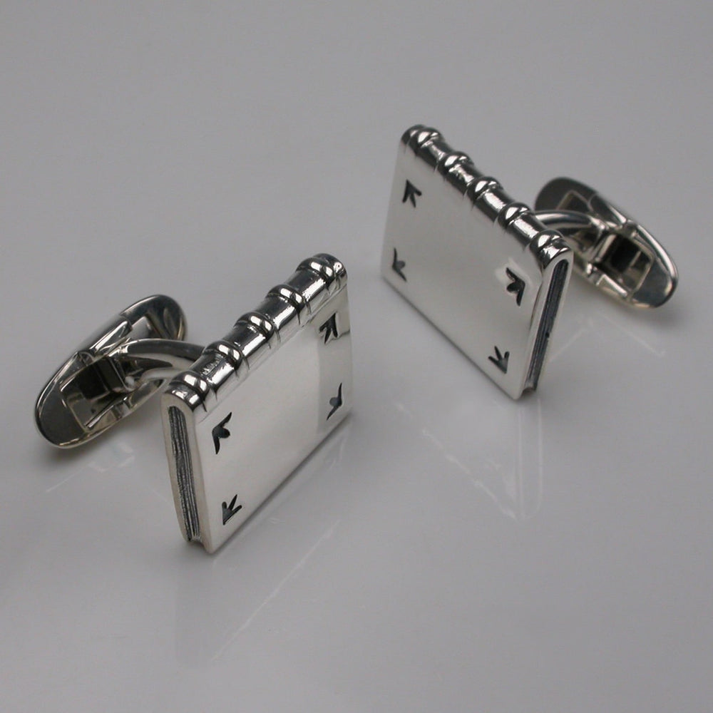 Book Cufflinks Silver