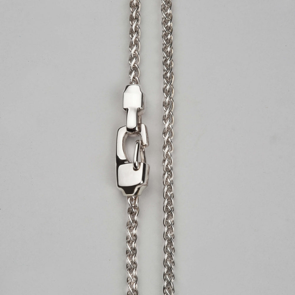 Large Goat Silver Necklace in Silver