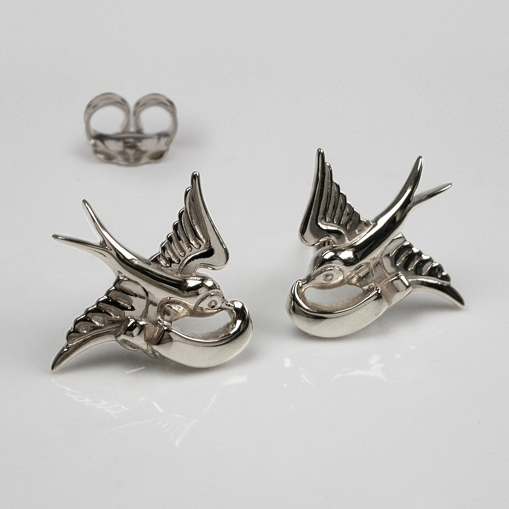 Bluebird Charm Stud Earrings