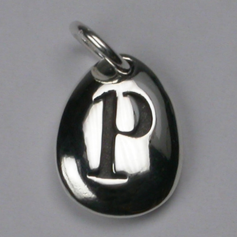 Silver Alphabet Charm - p