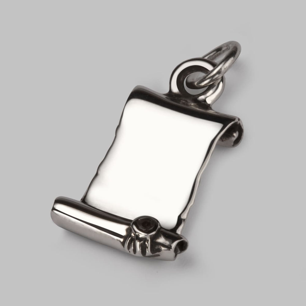 Engravable Graduation Scroll Charm