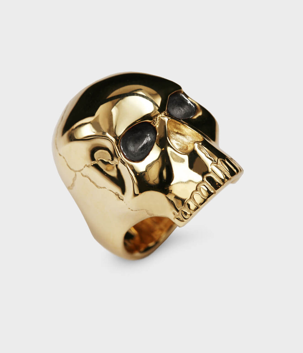 Large Skull Ring in 9 Carat Yellow Gold - Custom Option