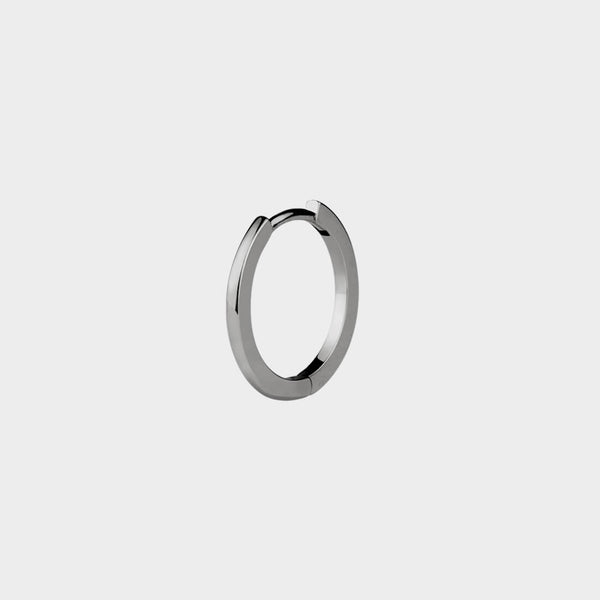 profile of platinum Medium mini Hoop Earring (Single) 15Mm O/D