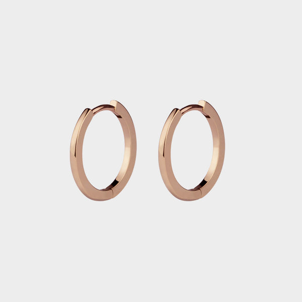 medium mini hoop earrings in rose gold