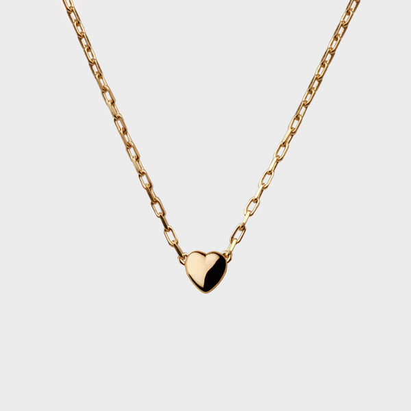 Dainty Heart Necklace in 18 Carat Yellow Gold - Custom Option