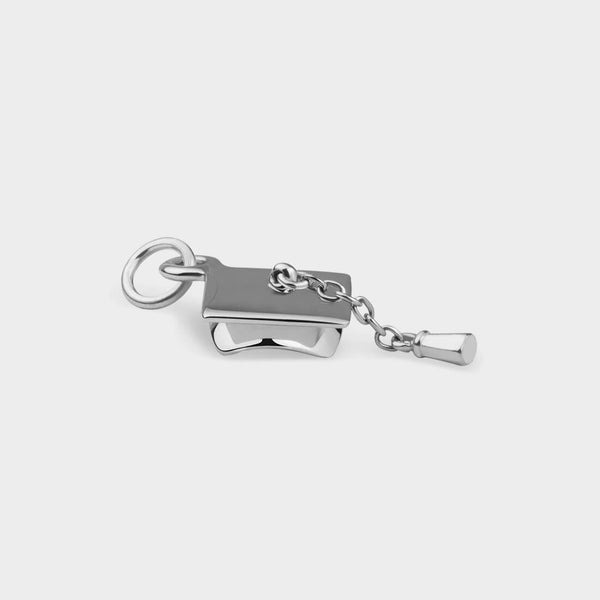 a silver Mortar Board Hat Charm