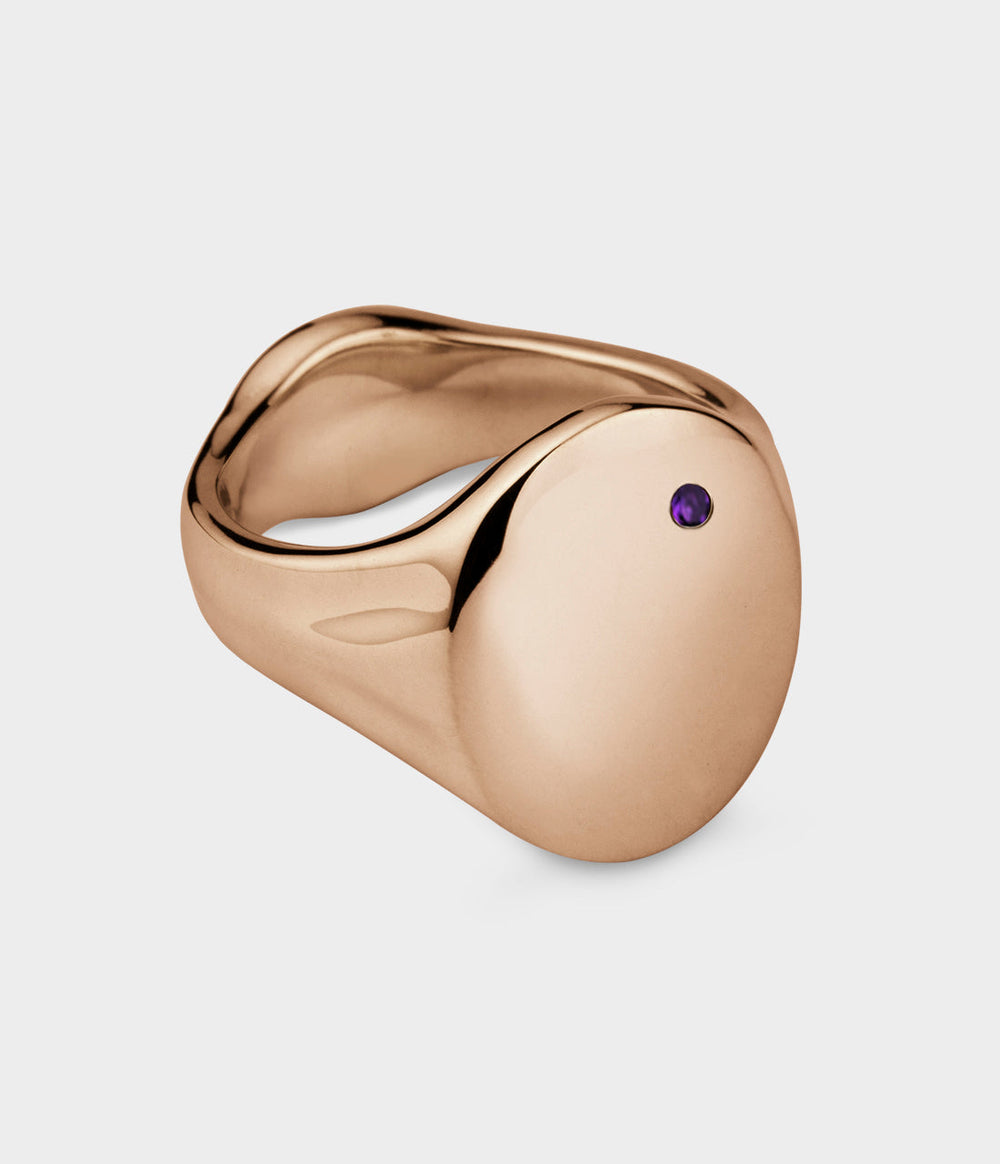 Oval Men's Signet Ring - Alternate View