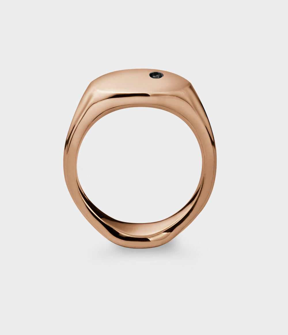Oval Men's Signet Ring - Front View