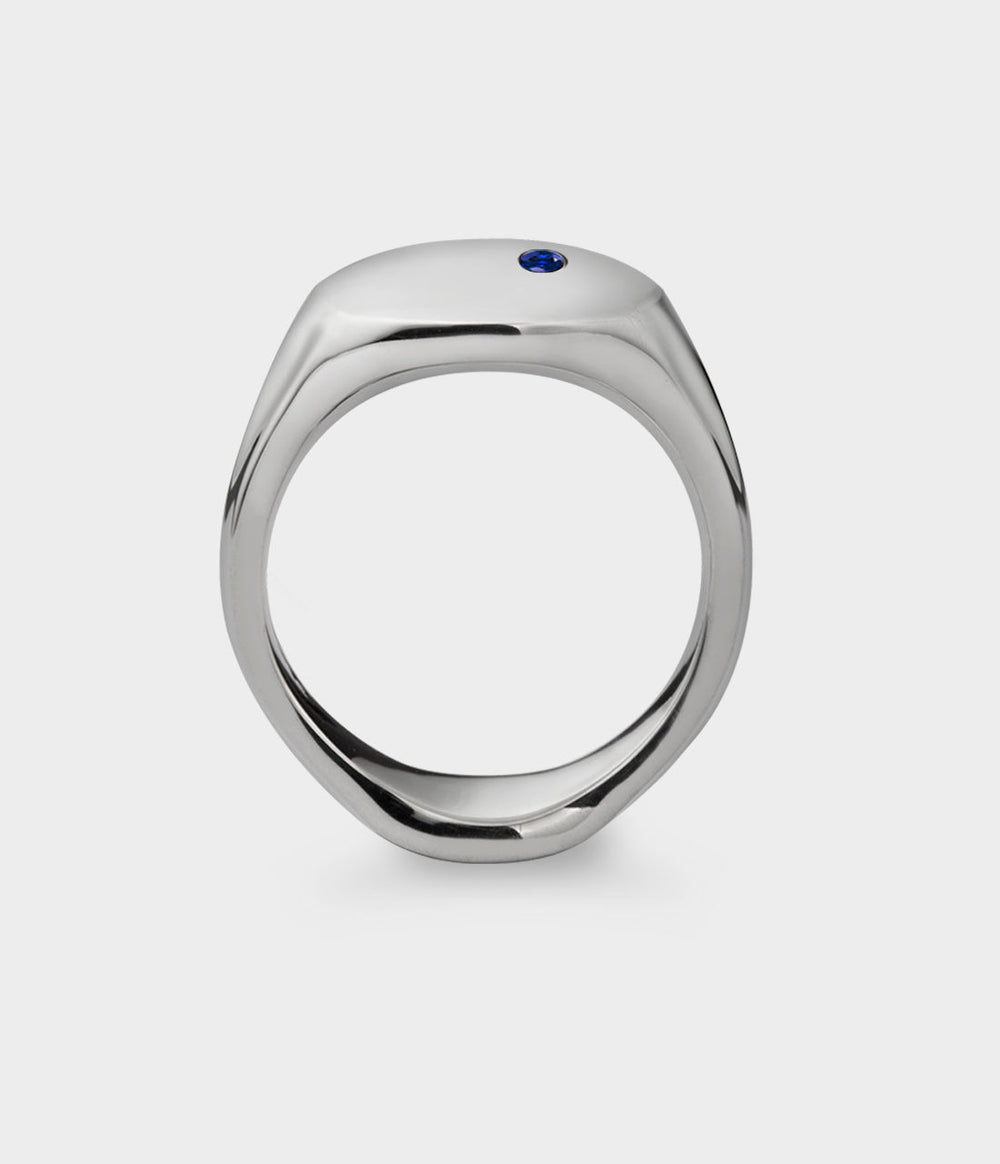 Oval Men's Signet Ring - Front View