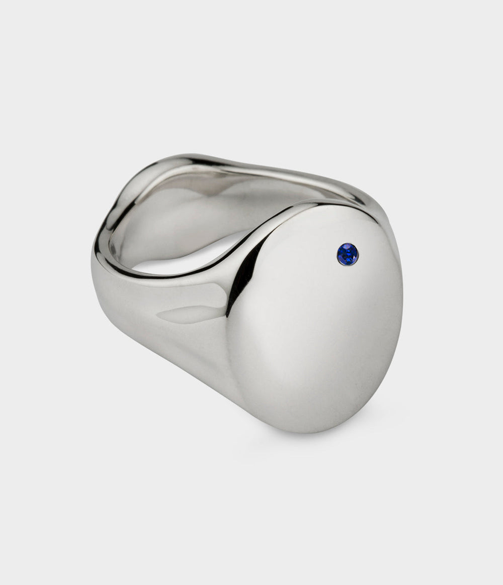 Oval Men's Signet Ring - Alternate View
