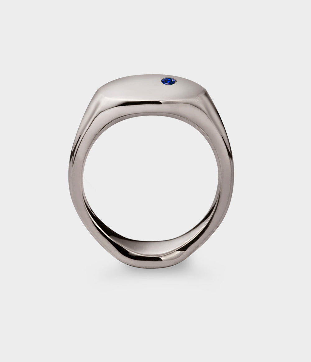 Oval Men's Signet Ring - Front View