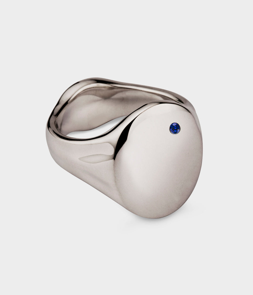 Oval Men's Signet Ring - Alternate View