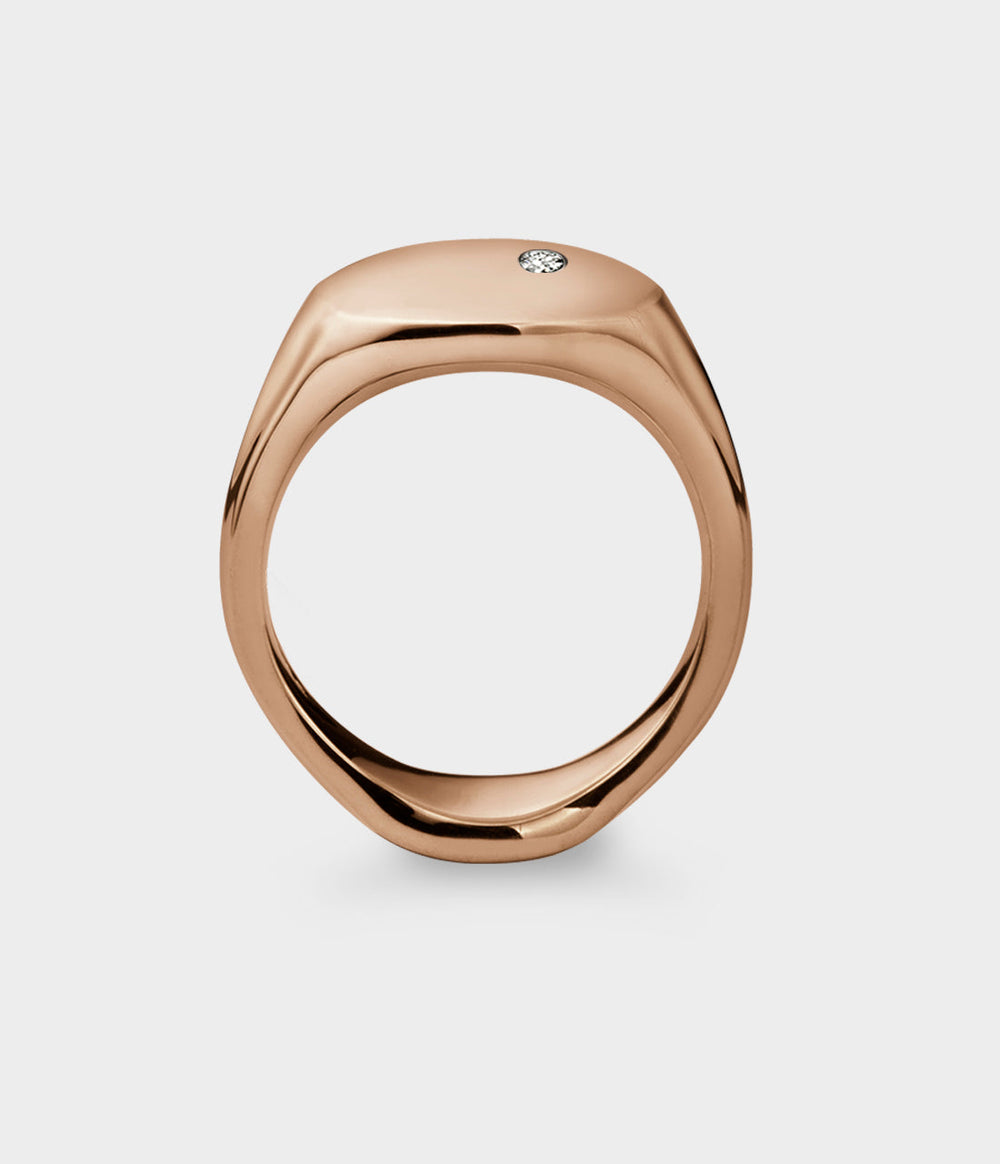 Oval Men's Signet Ring - Front View