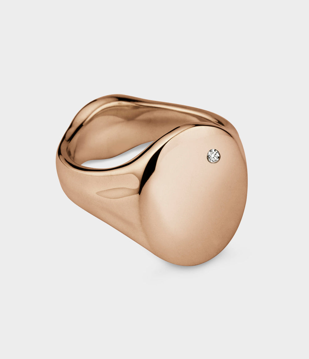Oval Men's Signet Ring - Alternate View