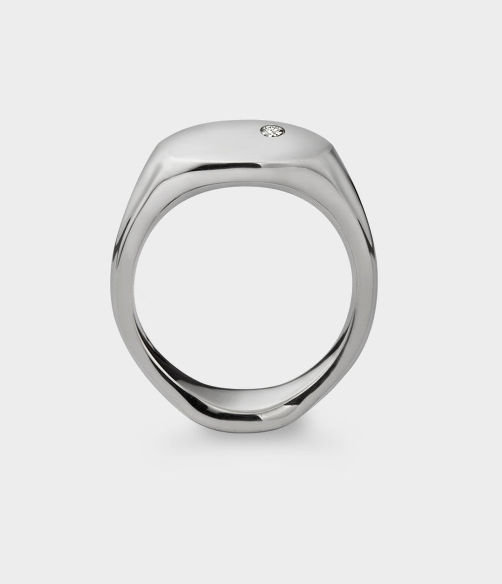 Oval Men's Signet Ring - Front View