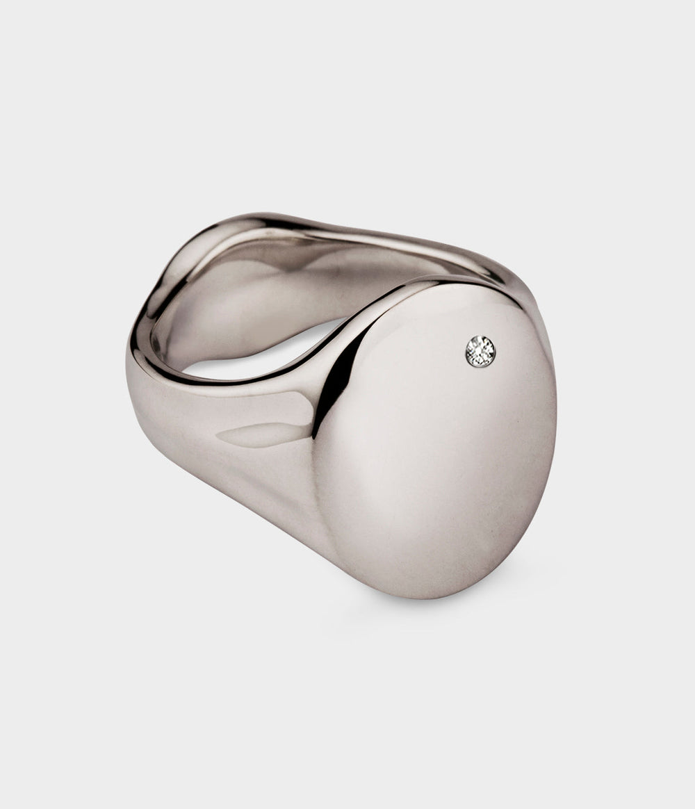 Oval Men's Signet Ring - Alternate View