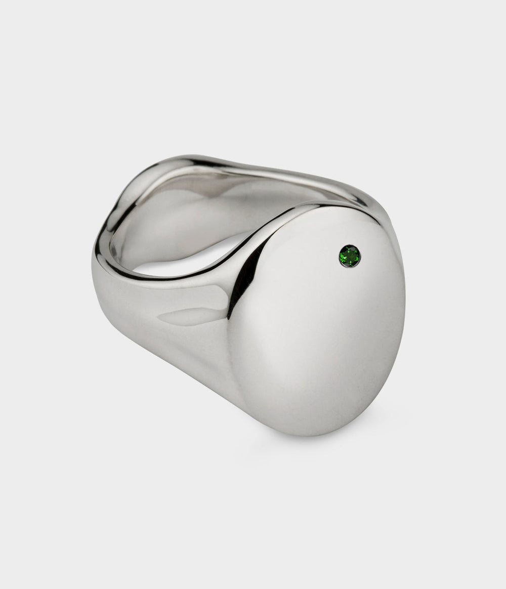 Oval Men's Signet Ring - Alternate View
