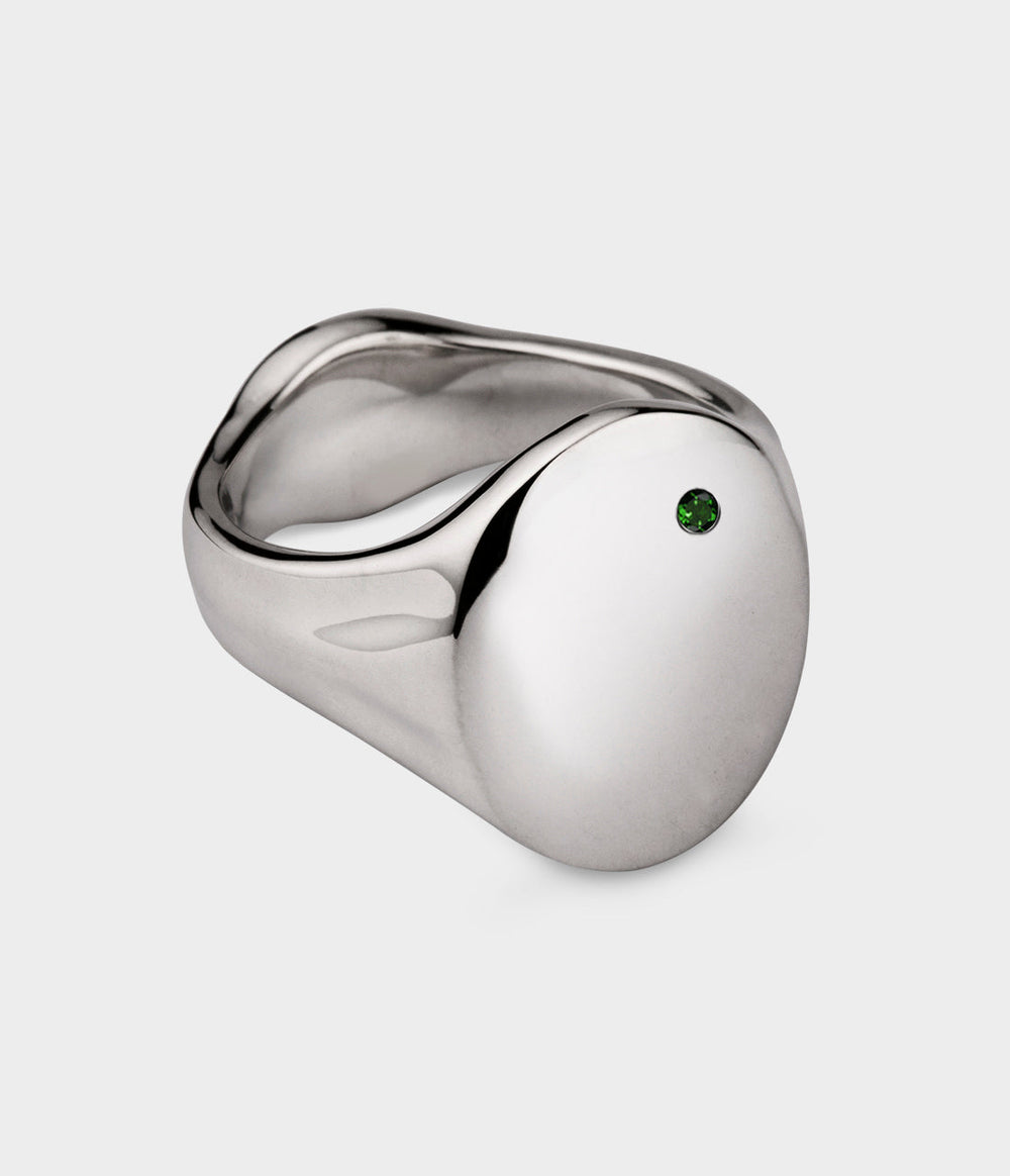 Oval Men's Signet Ring - Alternate View