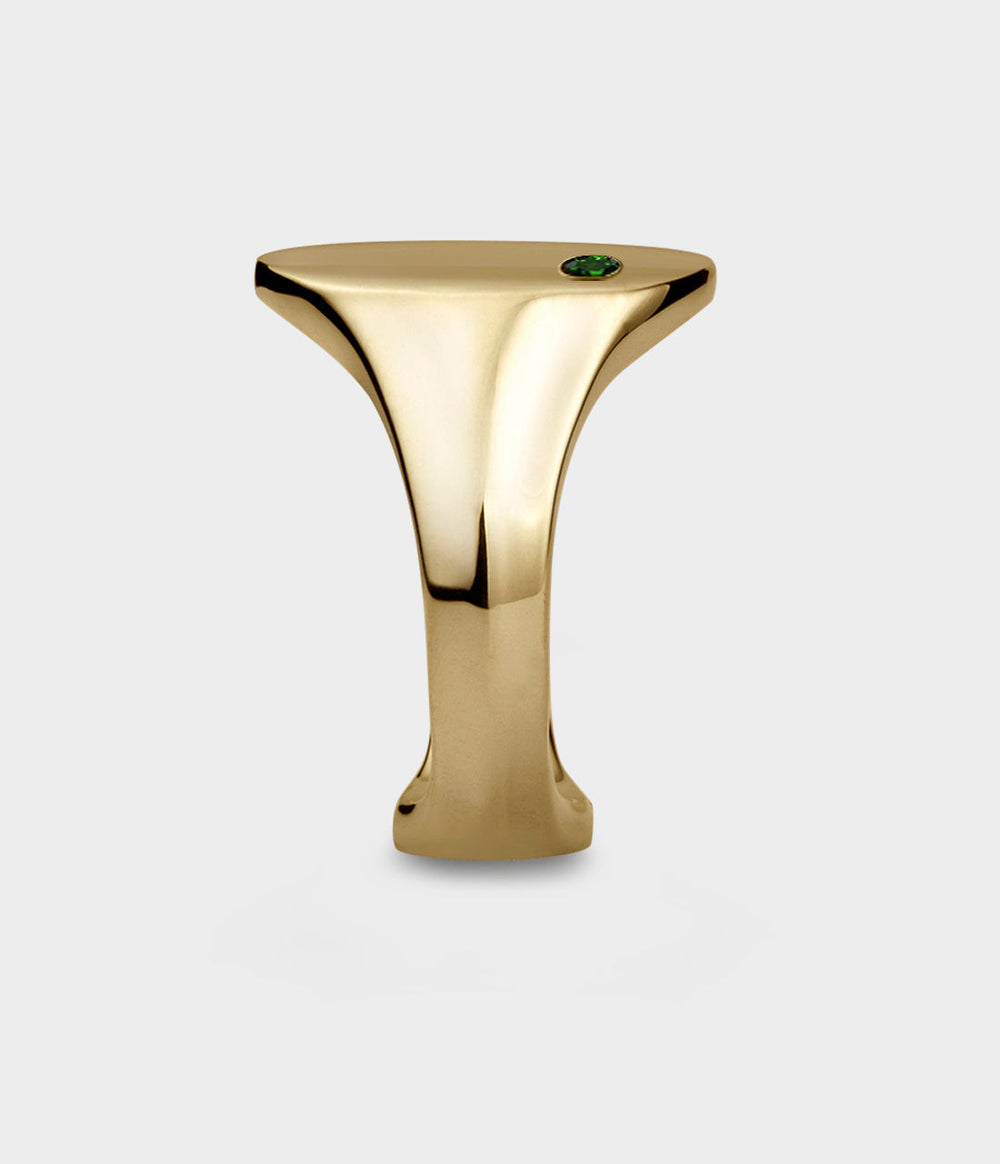 Oval Men's Signet Ring - Side View
