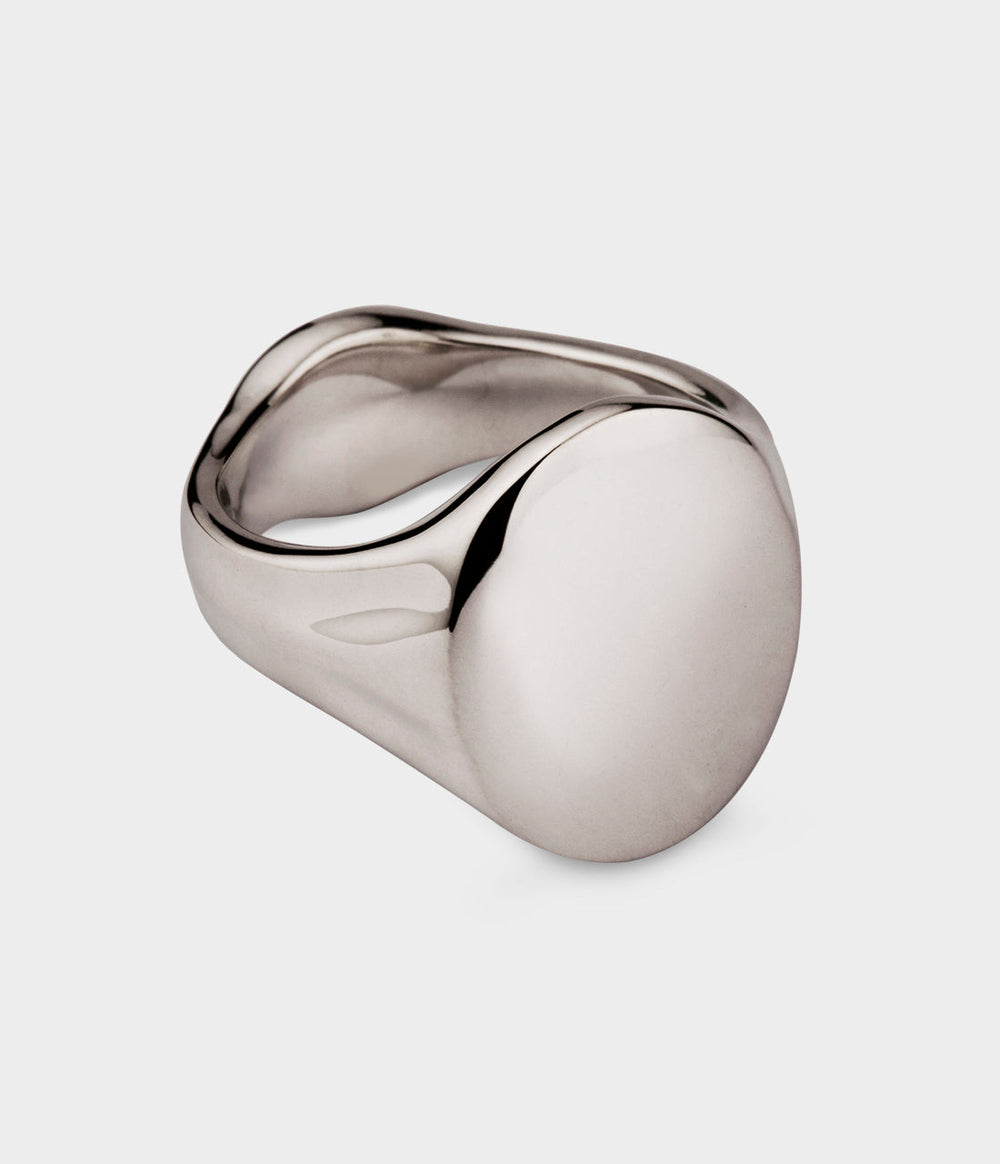 Oval Men's Signet Ring - Alternate View