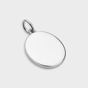 Oval Disc Engraving Charm