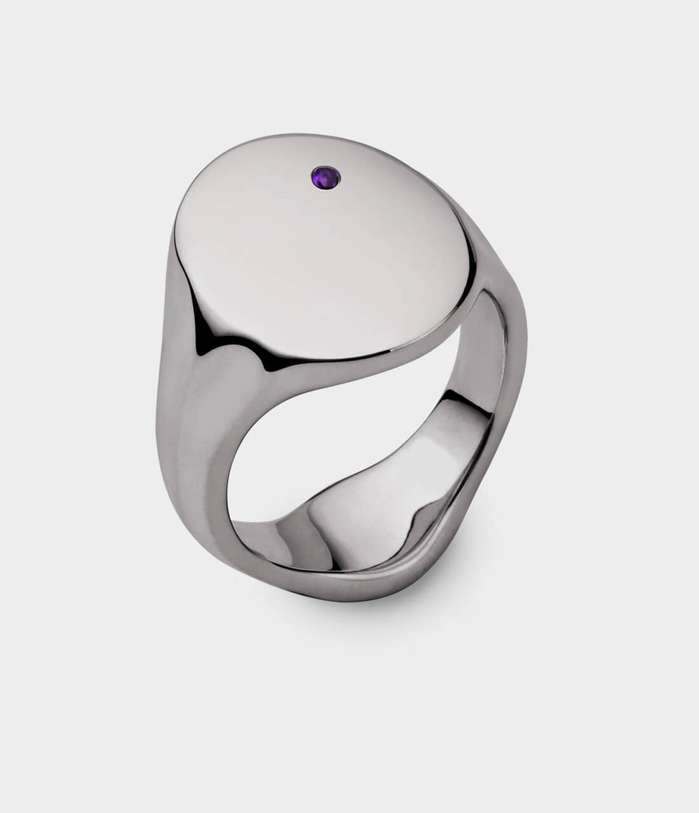 Oval Men's Signet Ring - Image 10