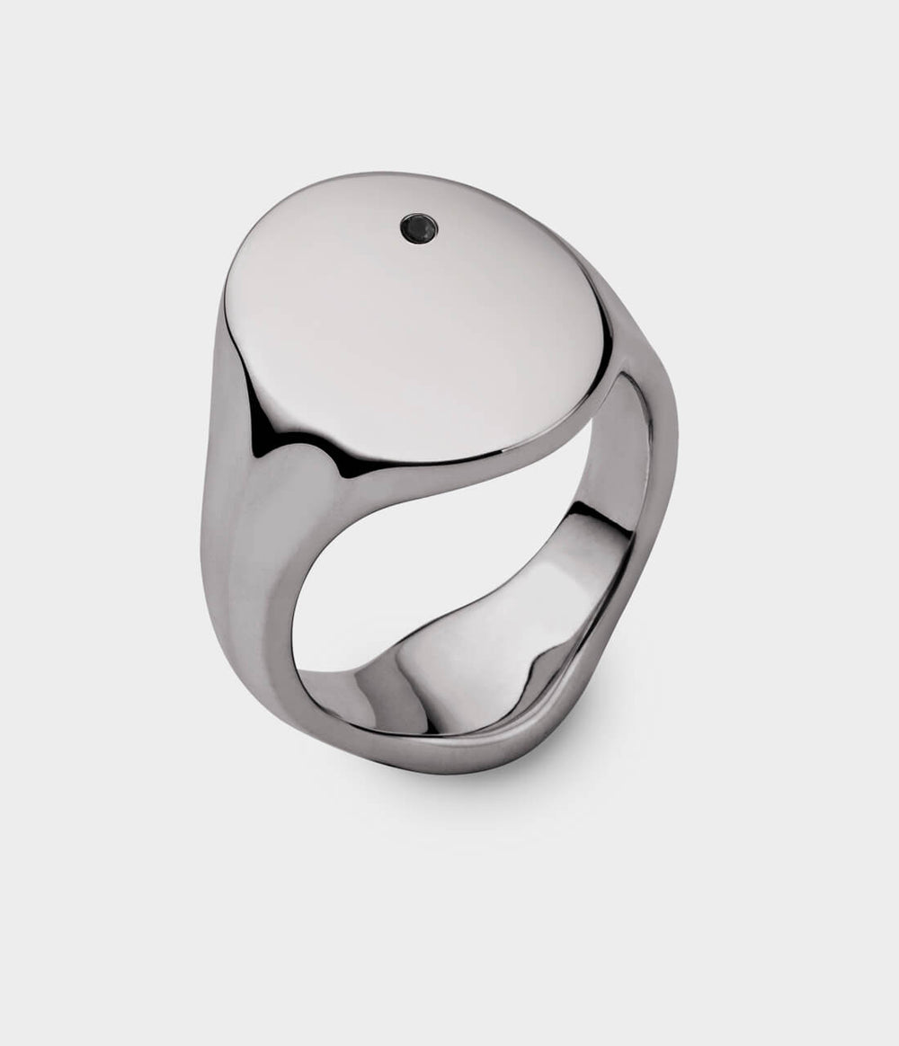 Oval Men's Signet Ring - Image 11