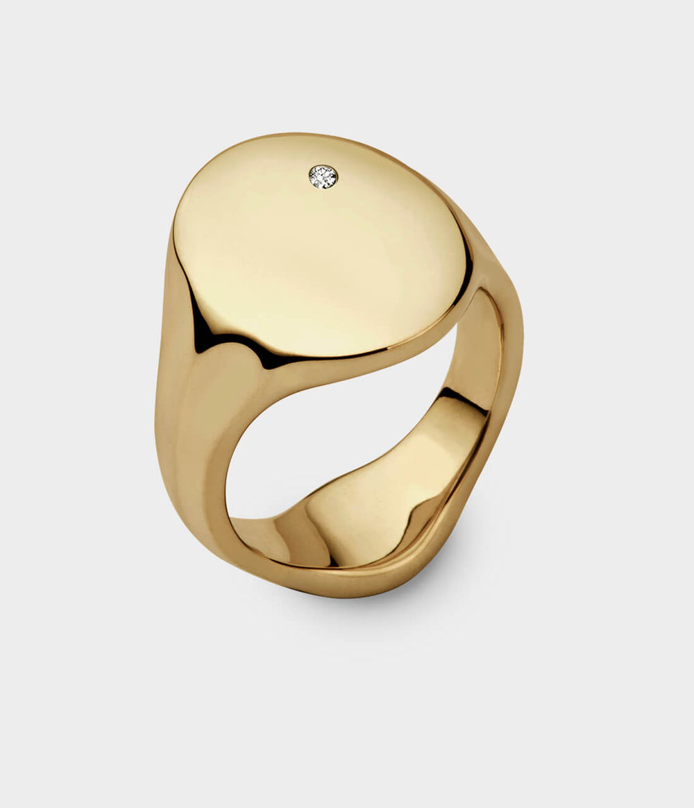 Oval Men's Signet Ring - Image 7