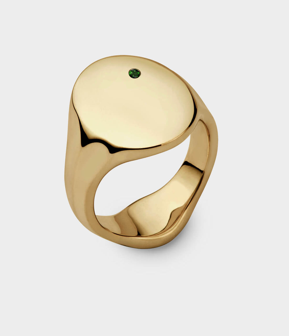 Oval Men's Signet Ring - Image 8