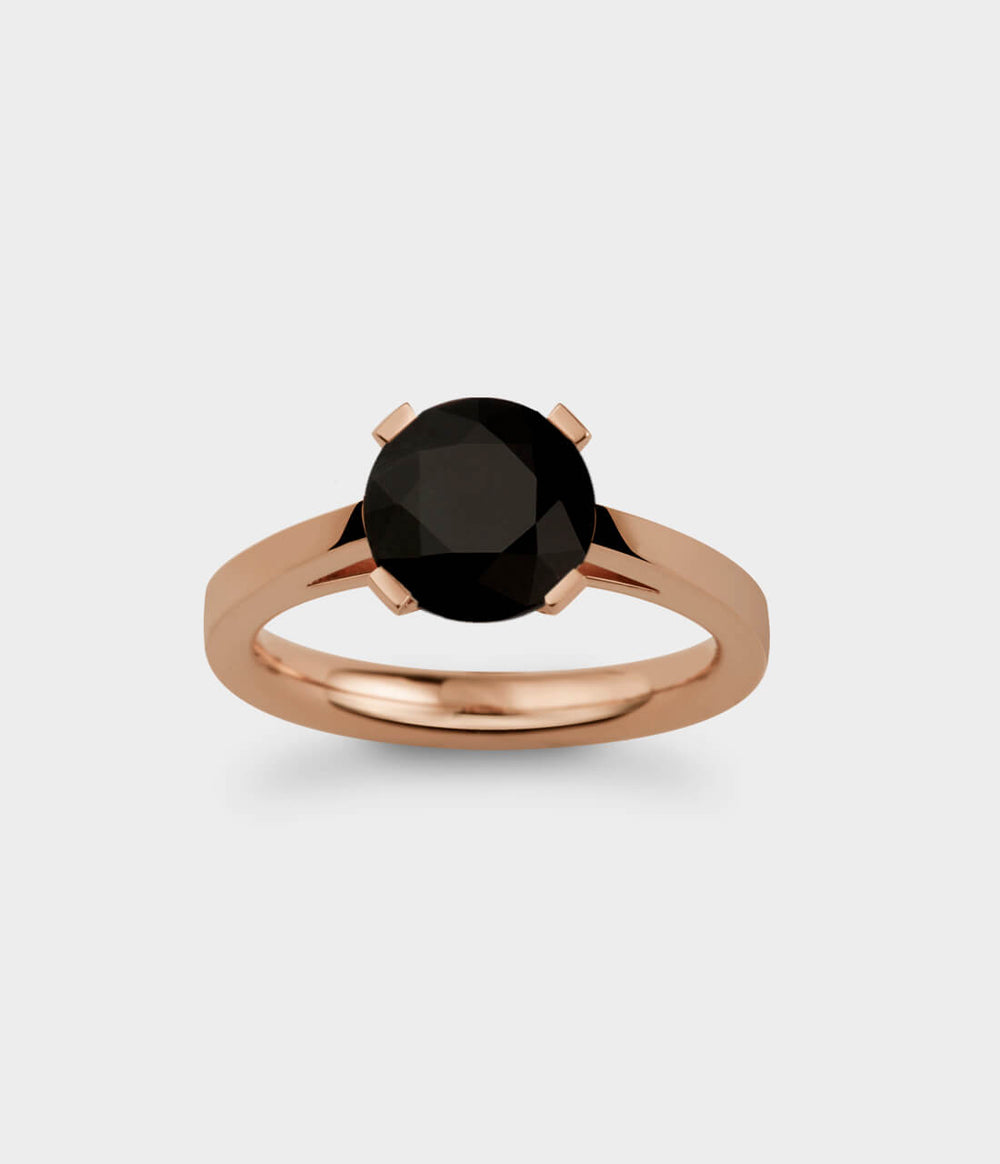Radiant Light 2 Carat Solitaire Engagement Ring in 18 Carat Rose Gold - Custom Option - Top View