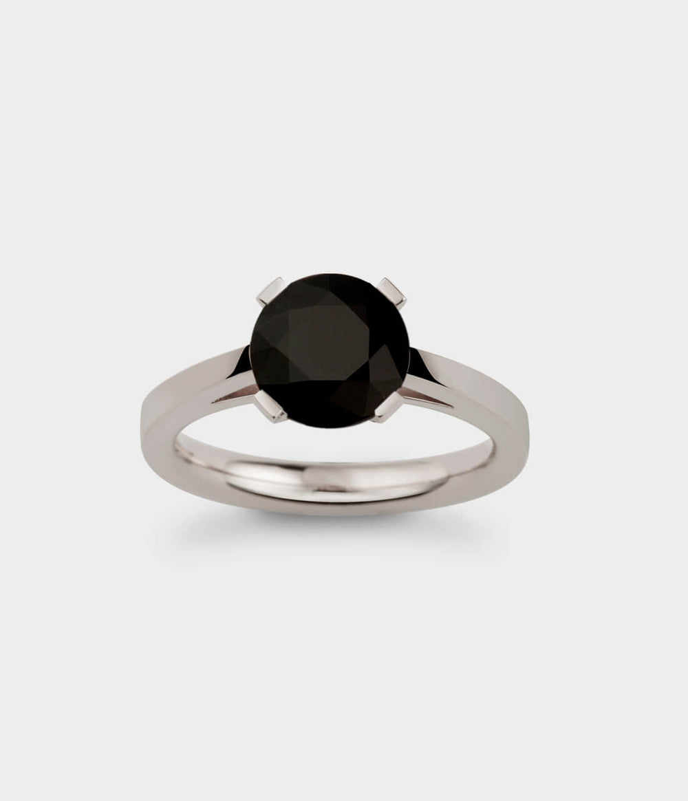 Radiant Light 2 Carat Solitaire Engagement Ring in 18 Carat White Gold - Custom Option - Top View
