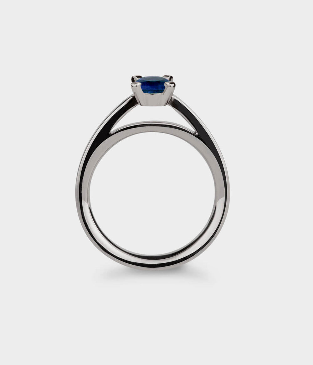 Radiant Light 1/2 Carat Solitaire Engagement Ring - Front View