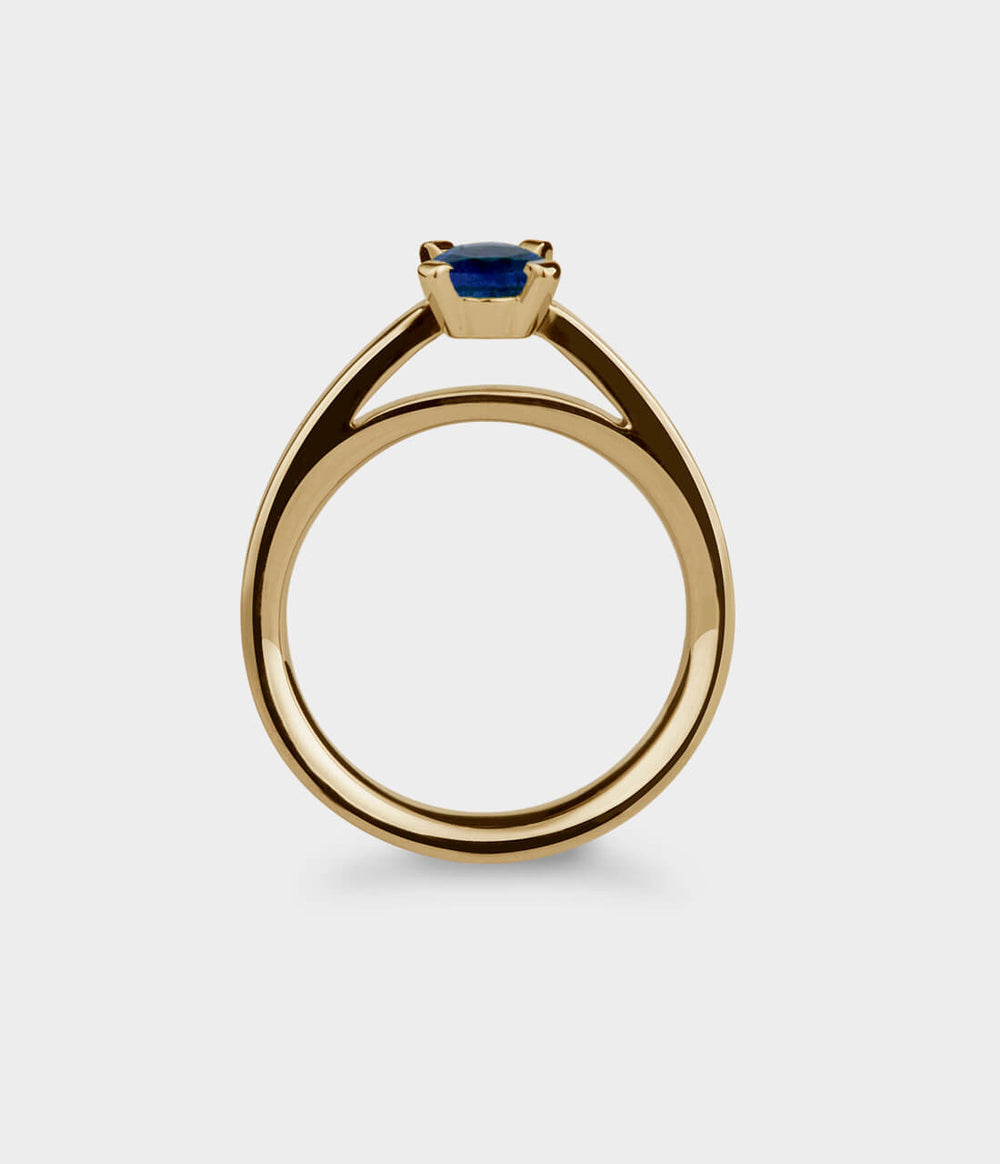 Radiant Light 1/2 Carat Solitaire Engagement Ring - Front View