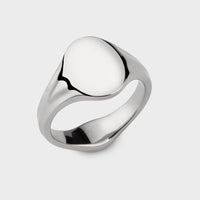 a small solid silver oval signet ring.