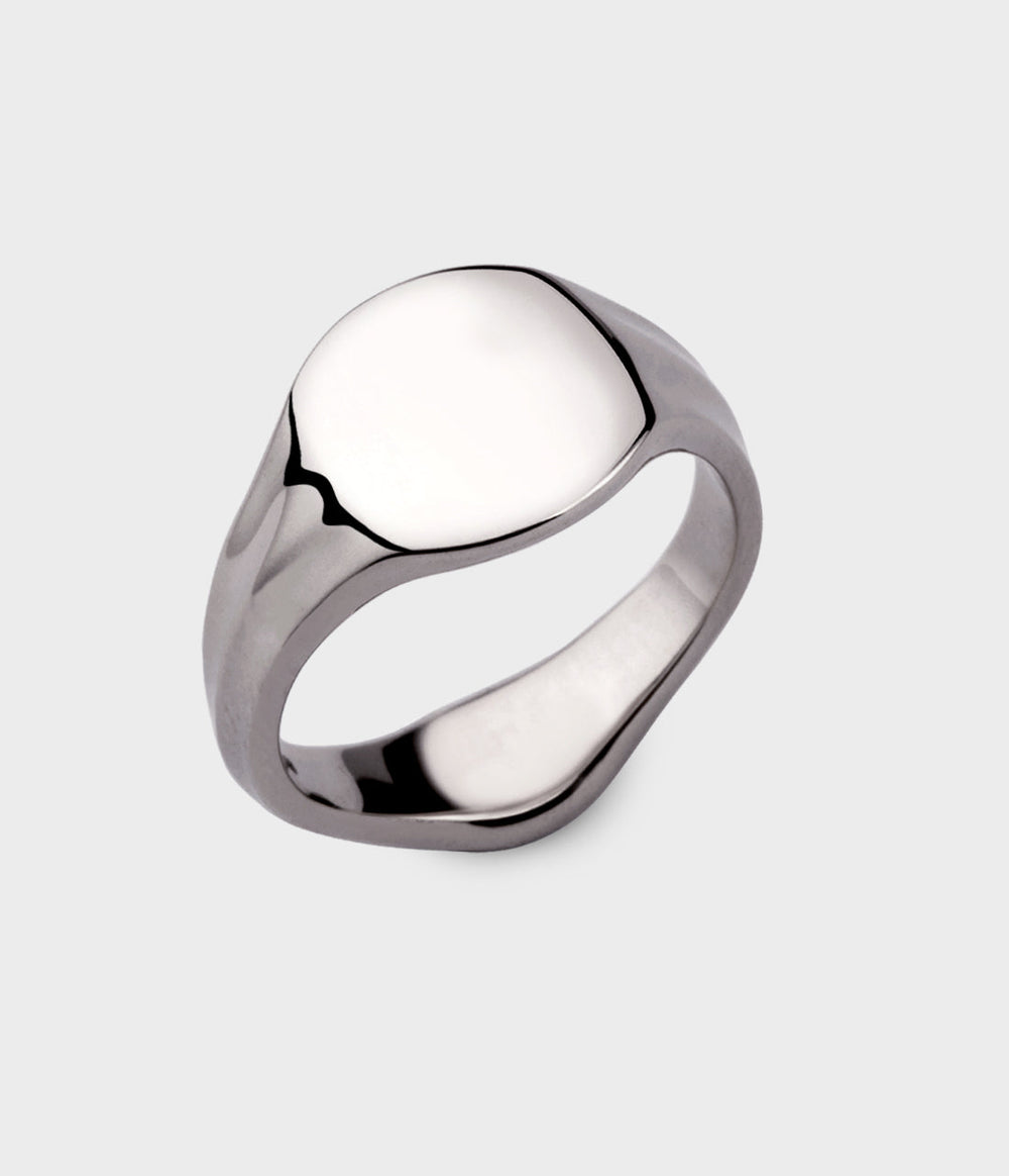 Small Signet Ring in Platinum - Custom Option
