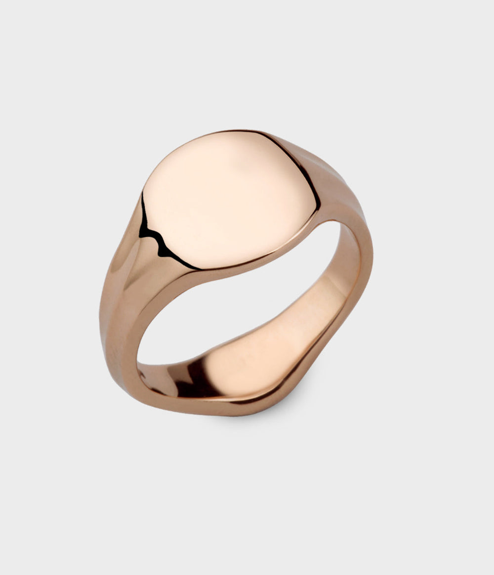 Small Signet Ring in 9 Carat Rose Gold - Custom Option