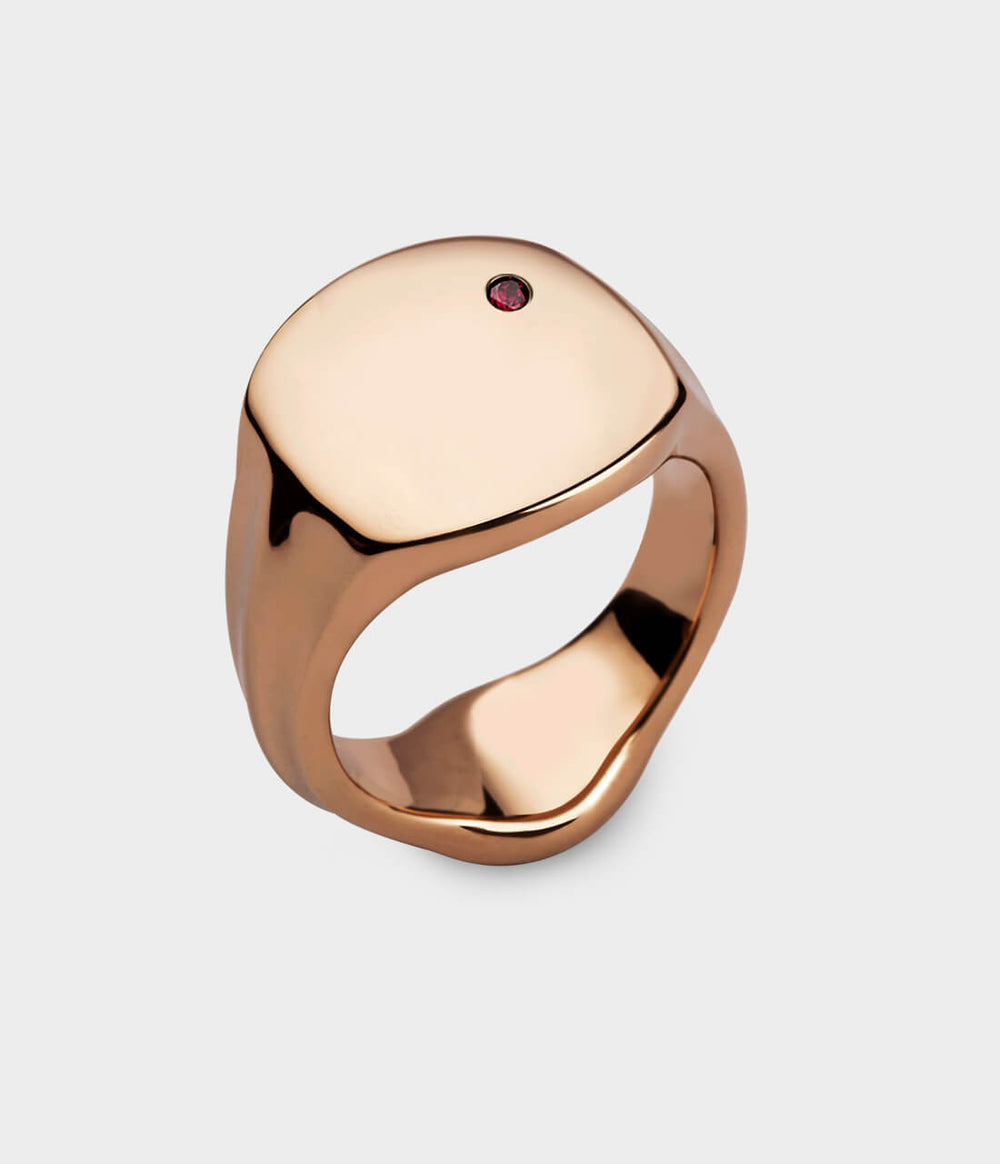 Signet Ring in 18 Carat Rose Gold - Custom Option
