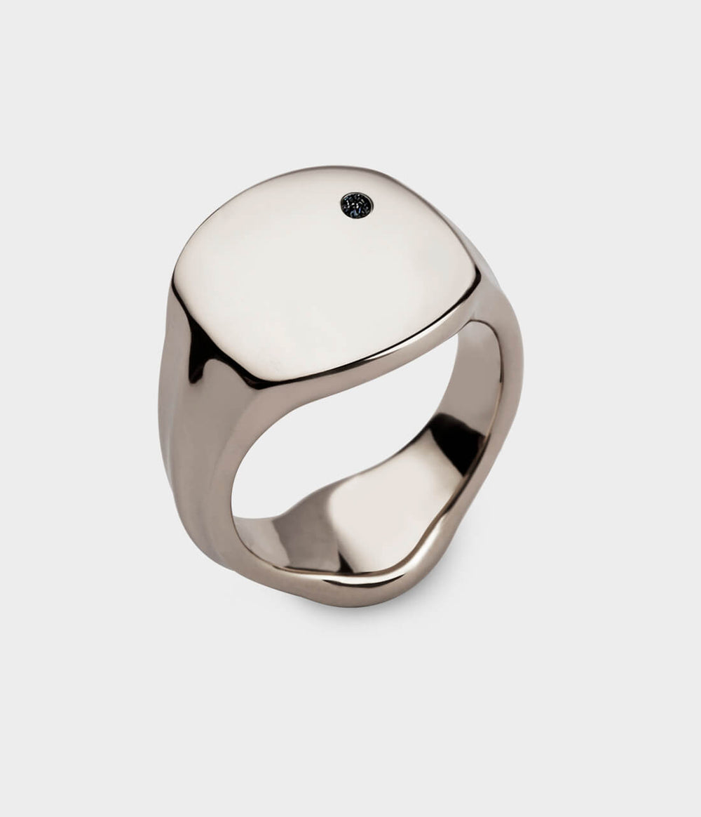 Signet Ring in 18 Carat White Gold - Custom Option