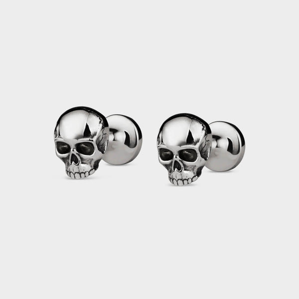 Skull Cufflinks in Sterling Silver
