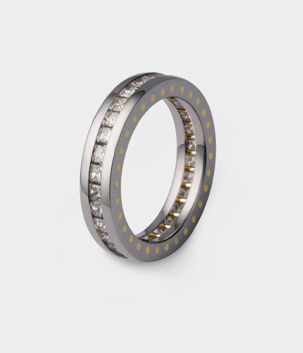 Slim Geo Ellipse Eternity Ring - Image 5