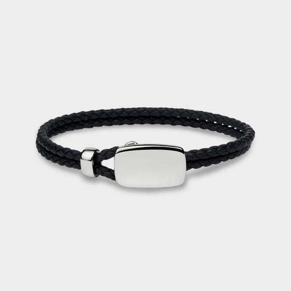 Soho Leather Noose Bracelet in Sterling Silver