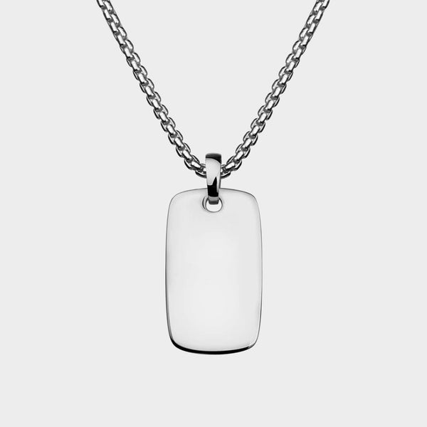 Soho Tag Pendant Necklace in Sterling Silver