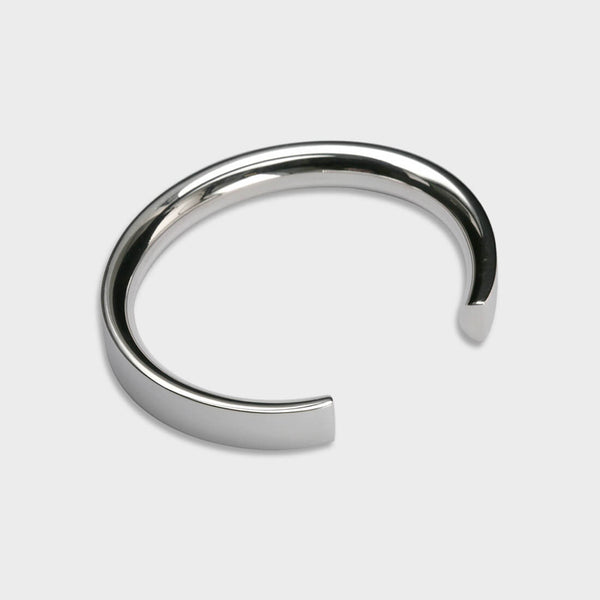 a close up of a silver Viper 11 Bangle