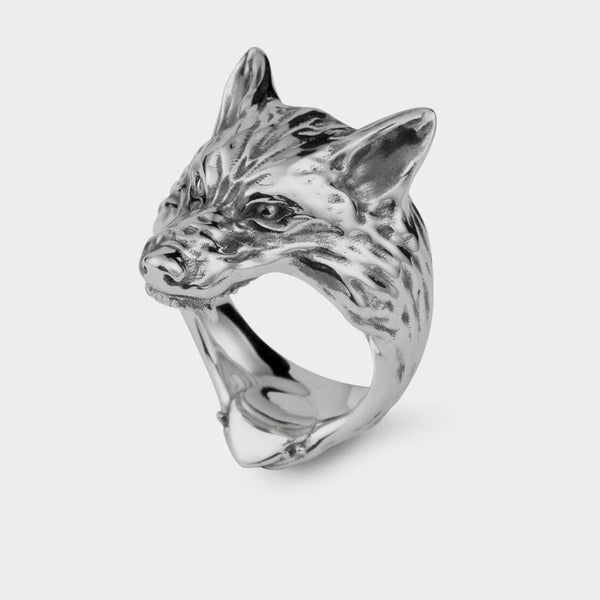 Wolf Ring in Sterling Silver